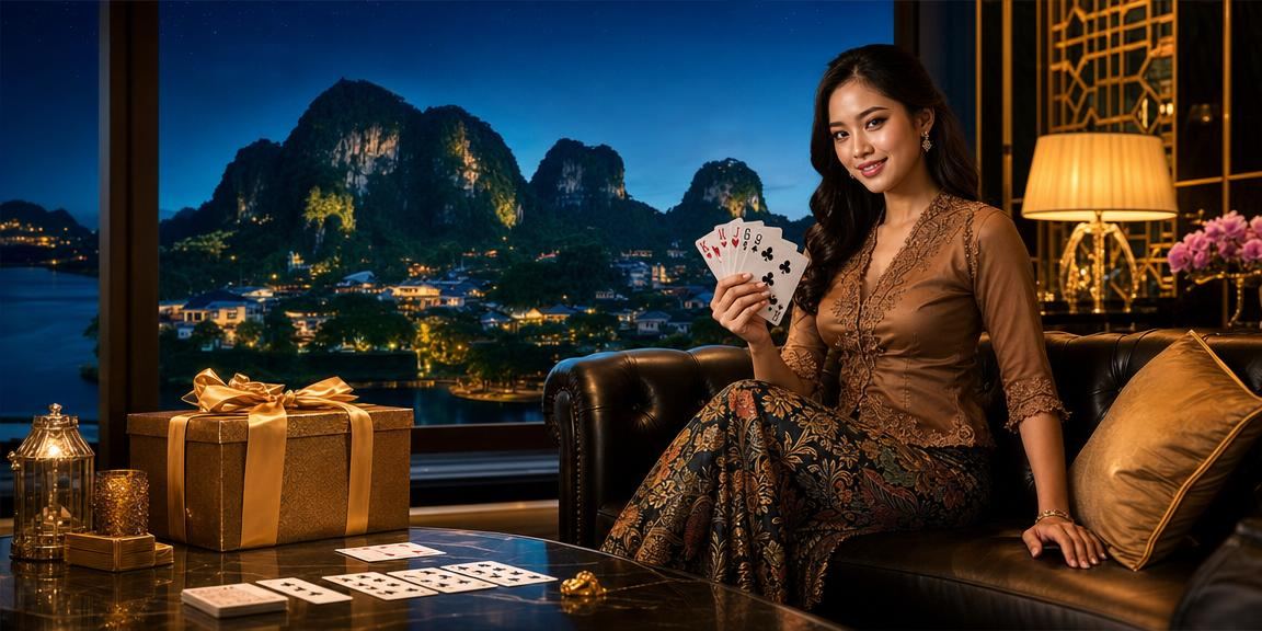 Pertandingan baccarat di Ipoh dengan latar batik tradisional